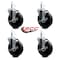 Service Caster 5'' Soft Rubber Wheel Swivel 7/16'' Grip Ring Stem Caster Set with Brake, 4PK SCC-GR20S514-SRS-TLB-716138-4 - alternate 4